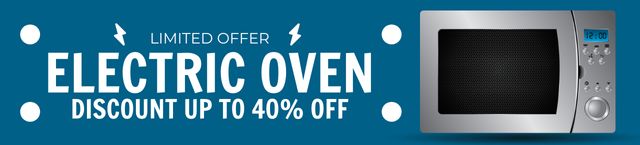 Electric Oven Limited Offer Blue Ebay Store Billboard Πρότυπο σχεδίασης