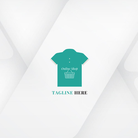 Platilla de diseño Online Store Ad with Shirt Logo