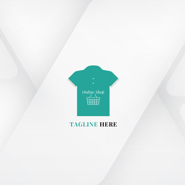Online Store Ad with Shirt Logo Πρότυπο σχεδίασης