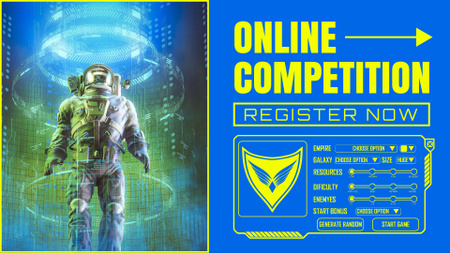 Online Gaming Competition Announcement Full HD video Šablona návrhu