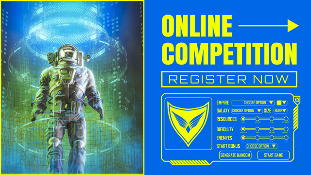 Online Gaming Competition Announcement Full HD video Design Template