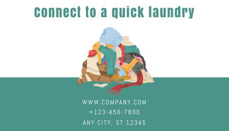 Platilla de diseño Good Laundry Service Offer Business Card US