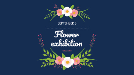 Flower Exhibition Event Announcement FB event cover Design Template