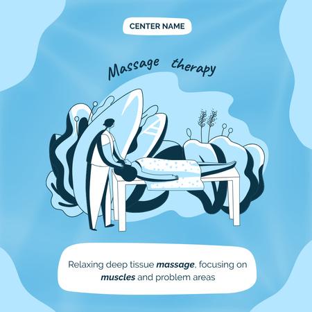 Designvorlage Massagetherapie-Dienstleistungen für Instagram