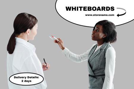 Ontwerpsjabloon van Postcard 4x6in van Whiteboards voor scholen met leveringsaanbieding