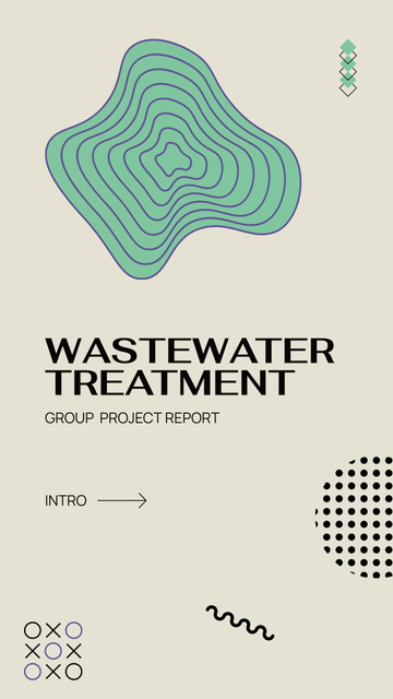 Wastewater Treatment Report Mobile Presentationデザインテンプレート