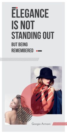 Szablon projektu Shopping Quote Stylish Woman in Hat Graphic