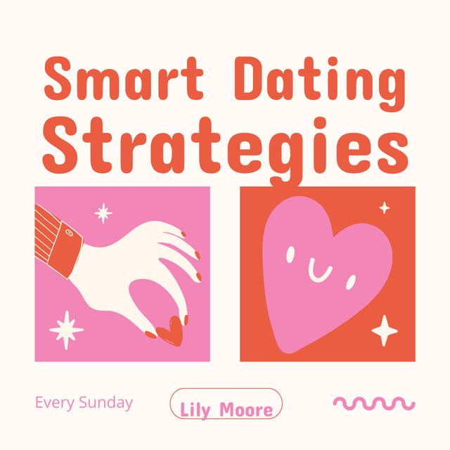 Episode about Smart Dating Strategies Podcast Cover tervezősablon