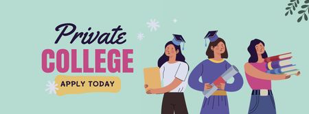 College Apply Announcement Facebook Video cover tervezősablon