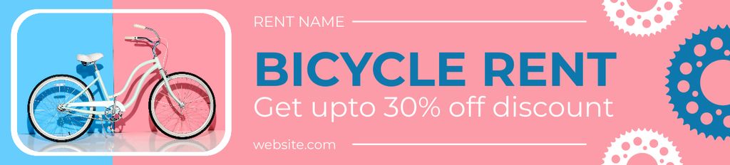 Designvorlage Discount on Classic Bikes for Rent für Ebay Store Billboard