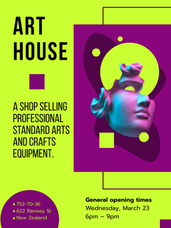 Arts and Crafts Equipment Offer Poster US Šablona návrhu