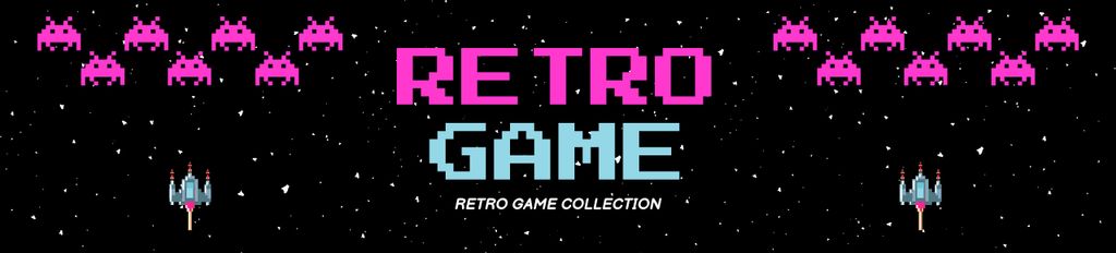 Retro Video Game Ad Ebay Store Billboard – шаблон для дизайна