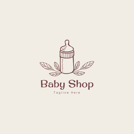 Emblem of Baby Shop Logo Design Template