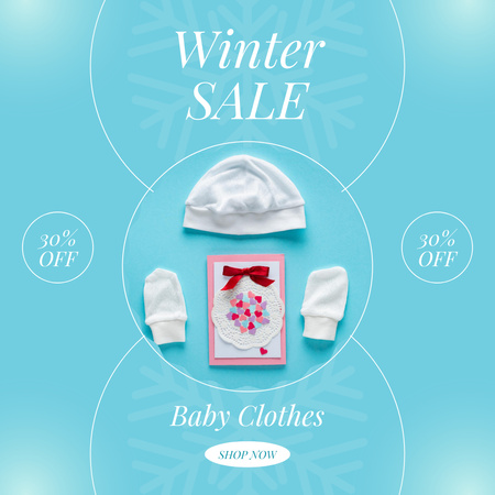 Baby Winter Clothes Discount Offer Instagram Design Template