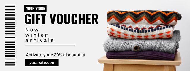 Special Sale Offer of Winter Sweaters Coupon Šablona návrhu