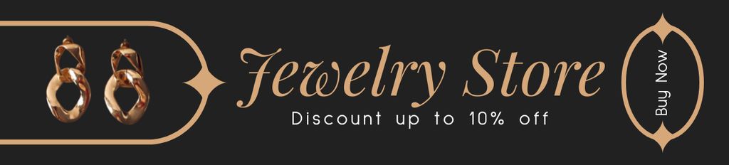 Plantilla de diseño de Discount Offer on Elegant Earrings Ebay Store Billboard 