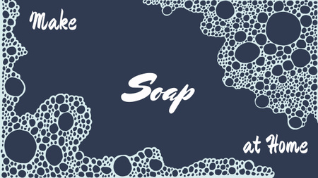 Handmade Soap Ad Pattern with Bubbles Youtube Thumbnail Design Template