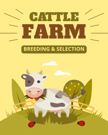 Platilla de diseño Breeding and Selection for Cattle Farms Instagram Post Vertical