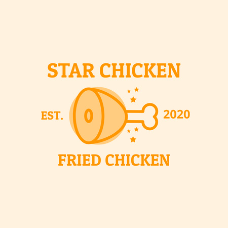 Butcher Shop Ad with Chicken Logo Modelo de Design