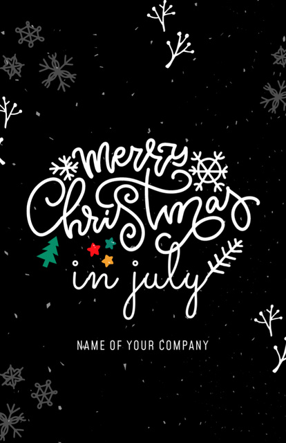 Heartwarming Announcement of Celebration of Christmas in July Flyer 5.5x8.5in Design Template