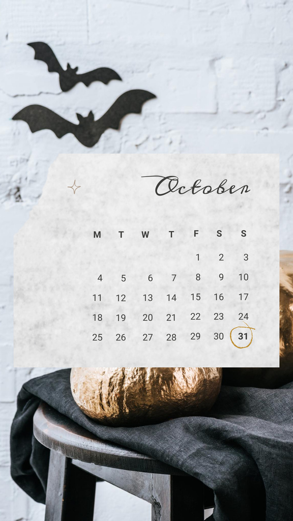 Designvorlage Halloween Inspiration with Bats and Pumpkins für Instagram Story