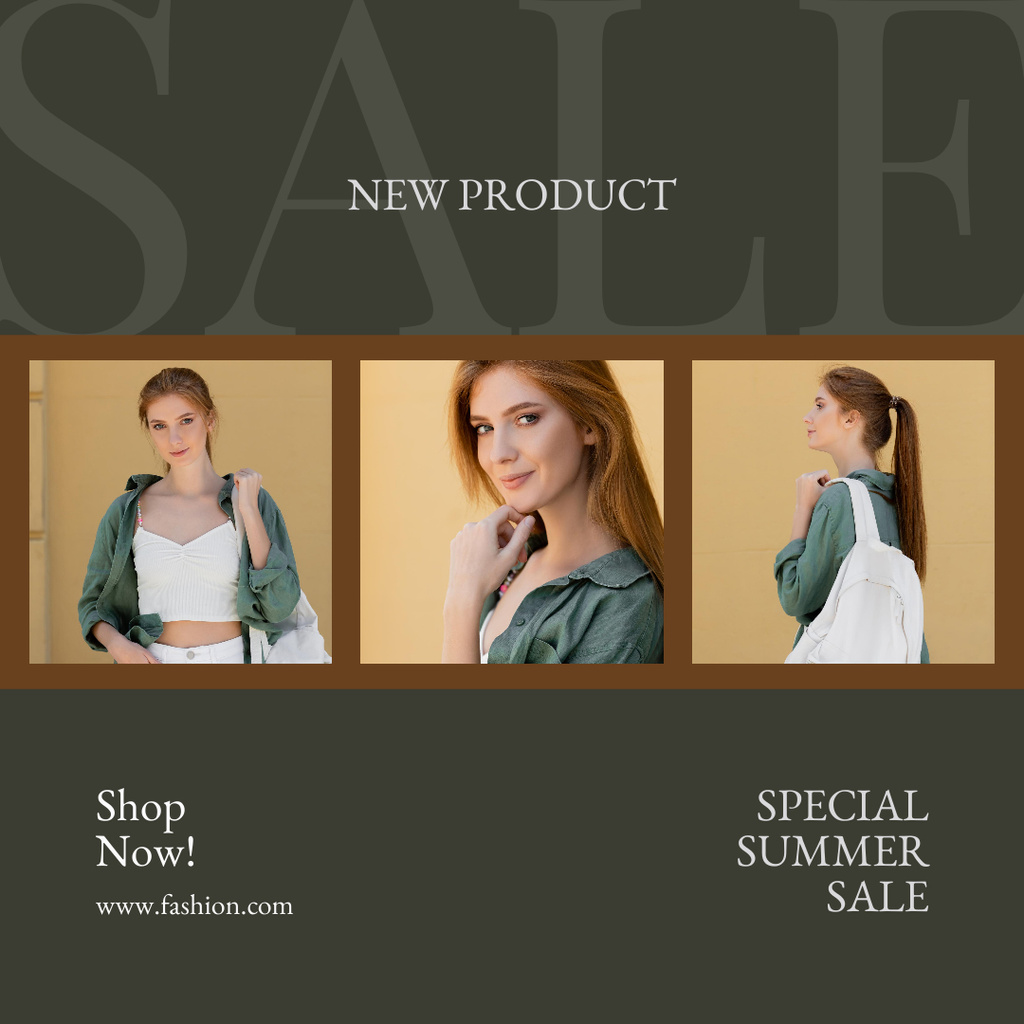Designvorlage Summer Sale Female Сlothing für Instagram