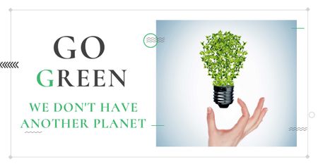 Citation about green planet Facebook AD Πρότυπο σχεδίασης