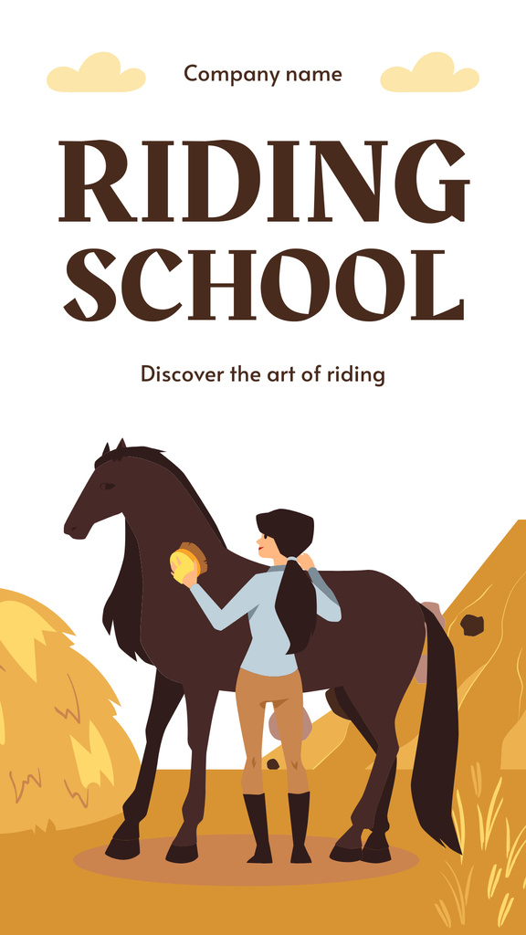 Modèle de visuel Prestigious Horse Riding School Promotion - Instagram Story