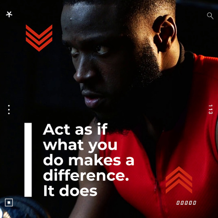 Motivational Phrase About Value With Focused Man Animated Post Design Template