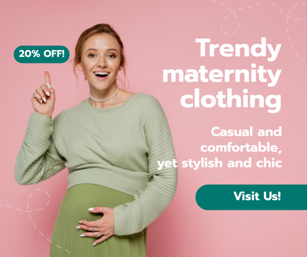 Template di design Offer of Trendy Maternity Clothes Facebook