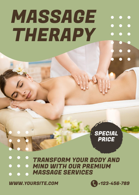 Designvorlage Special Price for Massage Therapy für Flayer