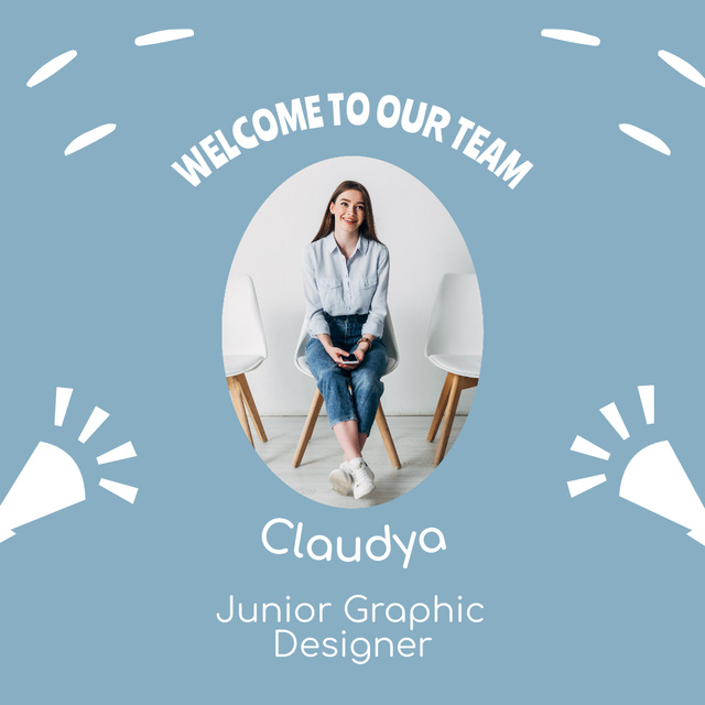 Welcome New Graphic Designer to Team Instagram Design Template