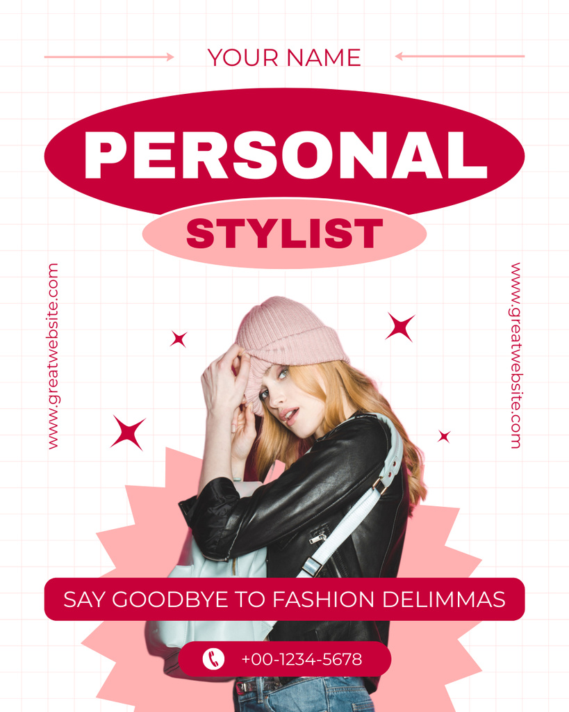 Plantilla de diseño de Personal Styling for Young Bold Women Instagram Post Vertical 