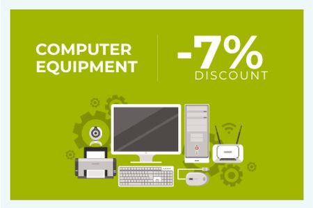 Discount for computer equipment Gift Certificate Πρότυπο σχεδίασης