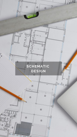 Schematic Design Ad with Blueprints Instagram Highlight Cover Modelo de Design