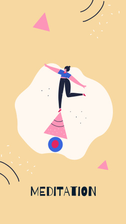 Ontwerpsjabloon van Instagram Highlight Cover van Yoga and Stretching exercises benefits