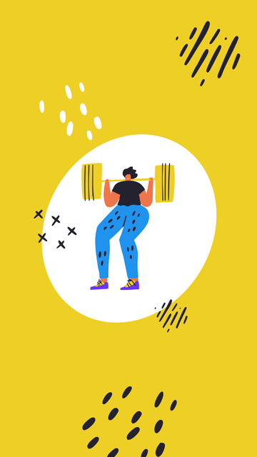 Plantilla de diseño de People doing weight and cardio Exercises Instagram Highlight Cover 