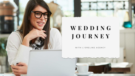 Wedding Planning services with Businesswoman Presentation Wideデザインテンプレート