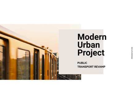 Modern Urban Project Announcement Presentation Šablona návrhu