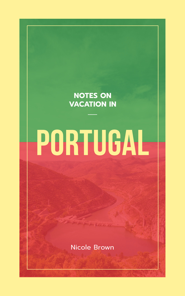 Travel Notes in Portugal Book Cover Tasarım Şablonu