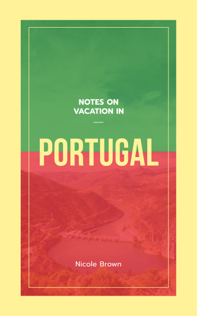 Plantilla de diseño de Travel Notes in Portugal Book Cover 