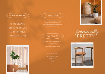 Ontwerpsjabloon van Brochure van Stylish Home Interior Offer