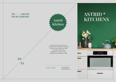 Modern Kitchen Interior Offer Brochure – шаблон для дизайна