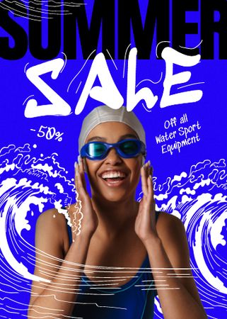 Water Sport Equipment Sale Offer Flayerデザインテンプレート