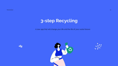 Recycling App promotion Presentation Wide Design Template