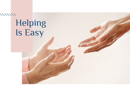 Helping Elder Holding Hands with Senior Woman Presentation – шаблон для дизайну