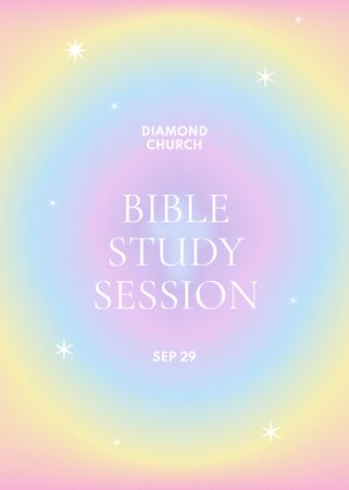 Ontwerpsjabloon van Flayer van Bible Study Session Announcement