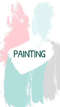 Designvorlage Colorful Paint Smudges für Instagram Highlight Cover