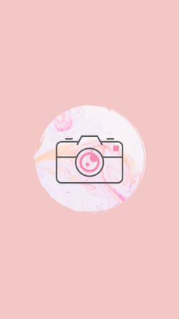 Cute Camera Icon on Pink Instagram Story Design Template