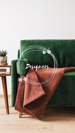 Informações da loja de design para casa Instagram Highlight Cover Modelo de Design